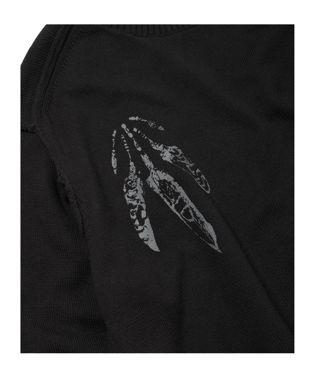 이티씨이(ETCE) FEATHER DAMAGE KNIT (BLACK)