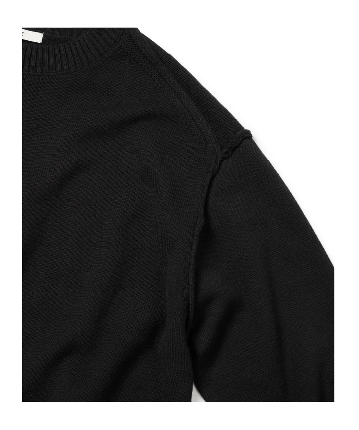 이티씨이(ETCE) FEATHER DAMAGE KNIT (BLACK)