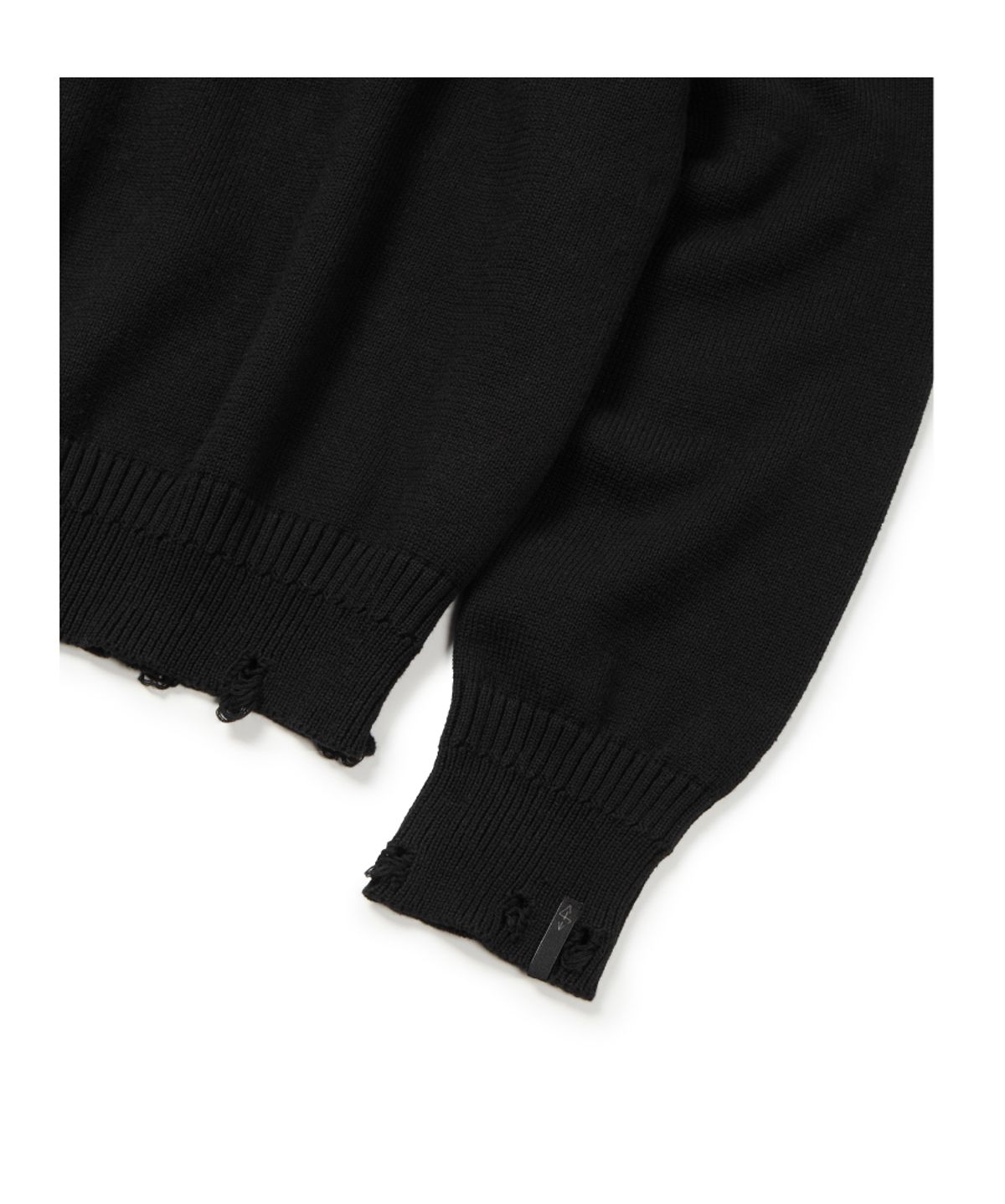 이티씨이(ETCE) FEATHER DAMAGE KNIT (BLACK)