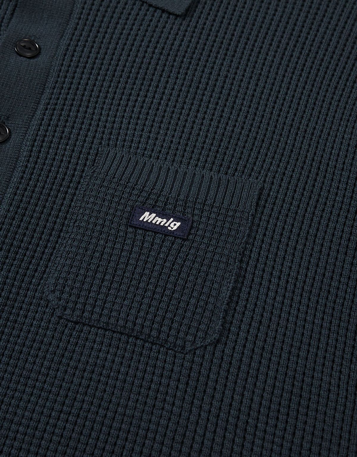 엠엠엘지(MMLG) [Mmlg] WAFFLE STITCHED HF KNIT (NAVY)