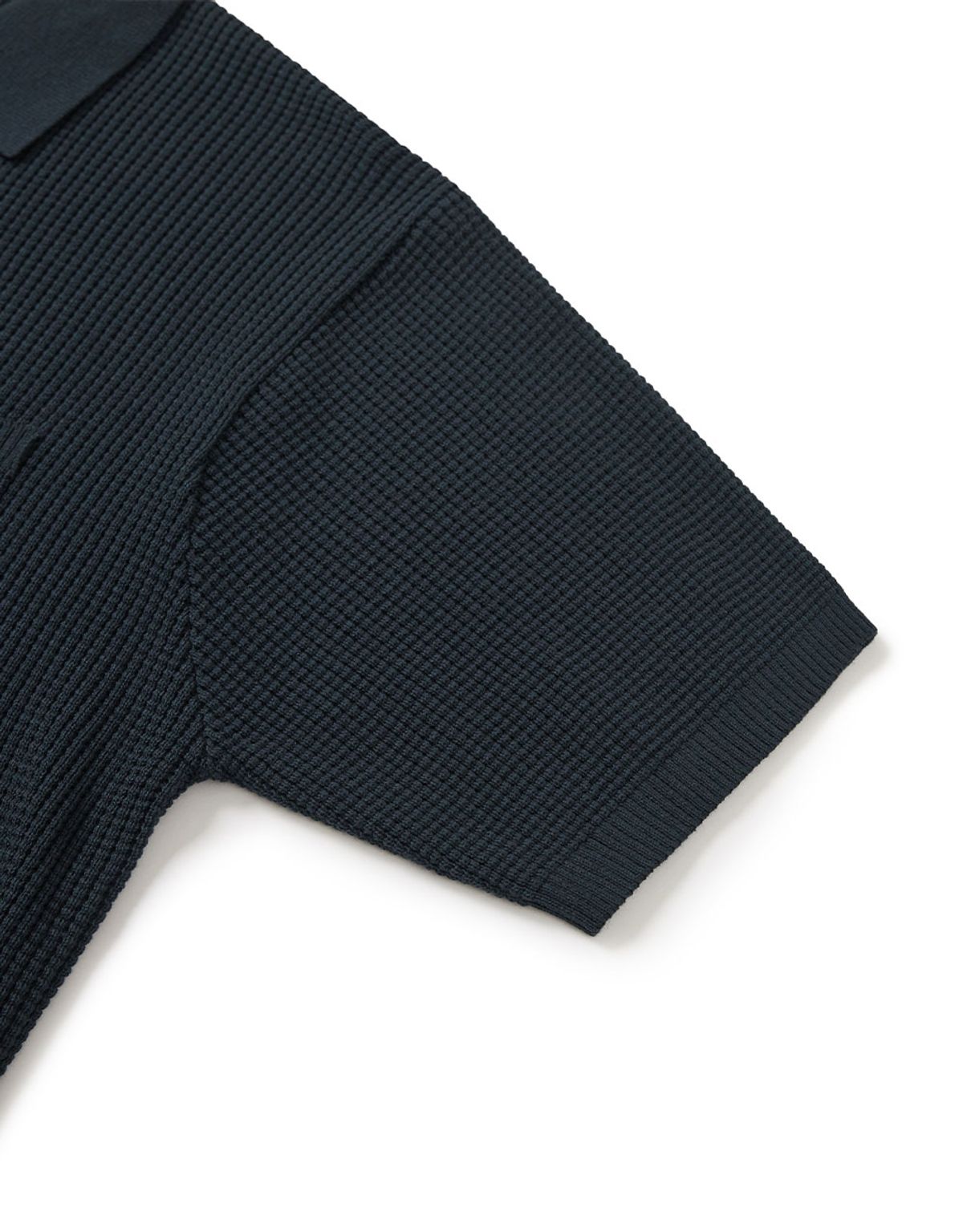 엠엠엘지(MMLG) [Mmlg] WAFFLE STITCHED HF KNIT (NAVY)