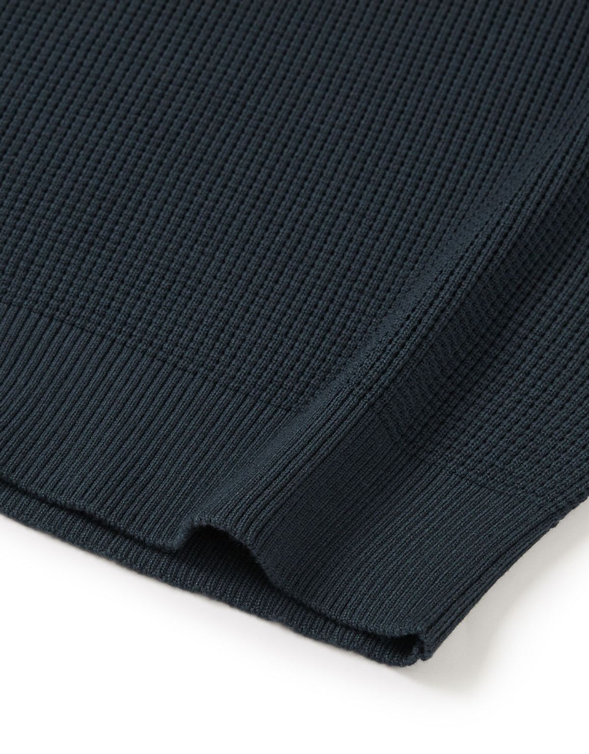 엠엠엘지(MMLG) [Mmlg] WAFFLE STITCHED HF KNIT (NAVY)