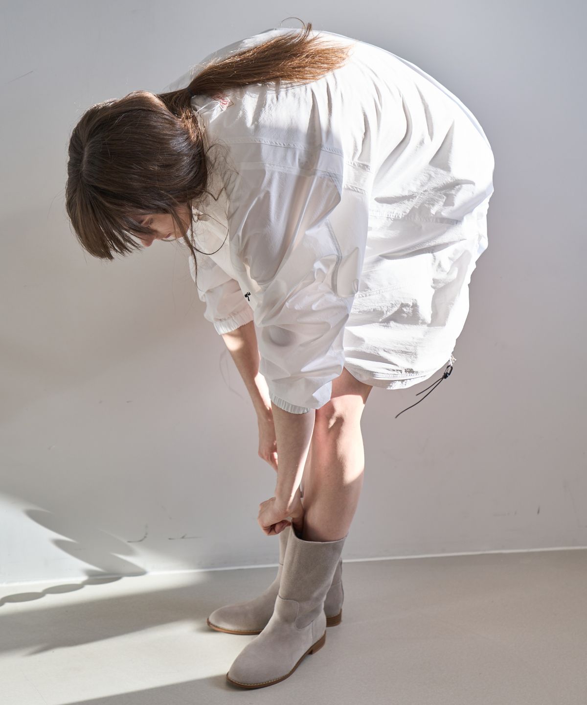 그리다제이(GRIDAJ) 집업 하이앤드 바람막이 점퍼 _ 화이트
