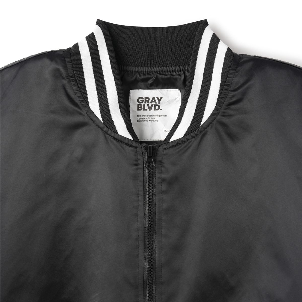 그레이블러밧(GRAYBLVD) 티티 바시티 자켓 GKAJK63(BLACK)