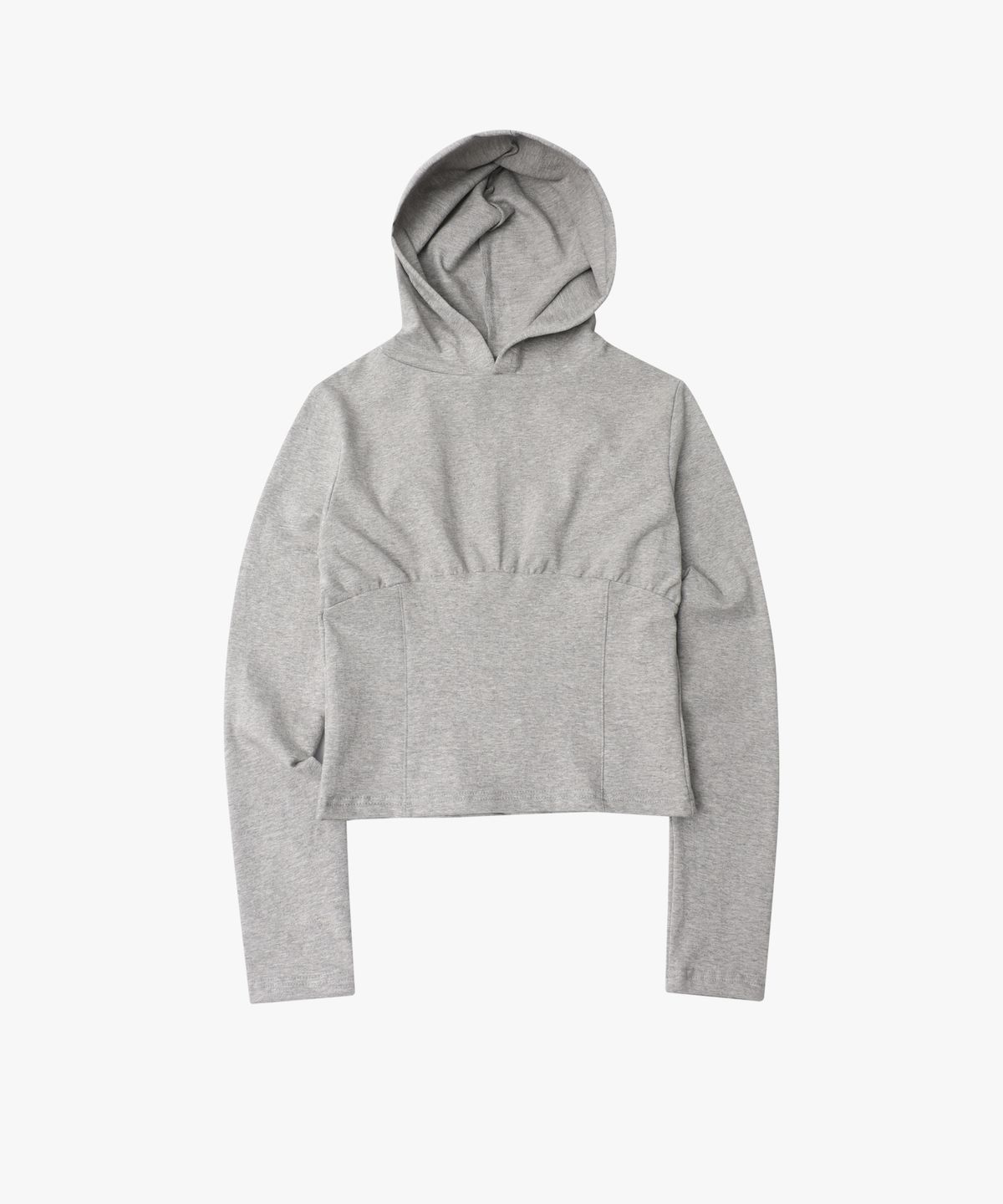 로시로우(LOSSYROW) Corset Shirring Hoodi Gray