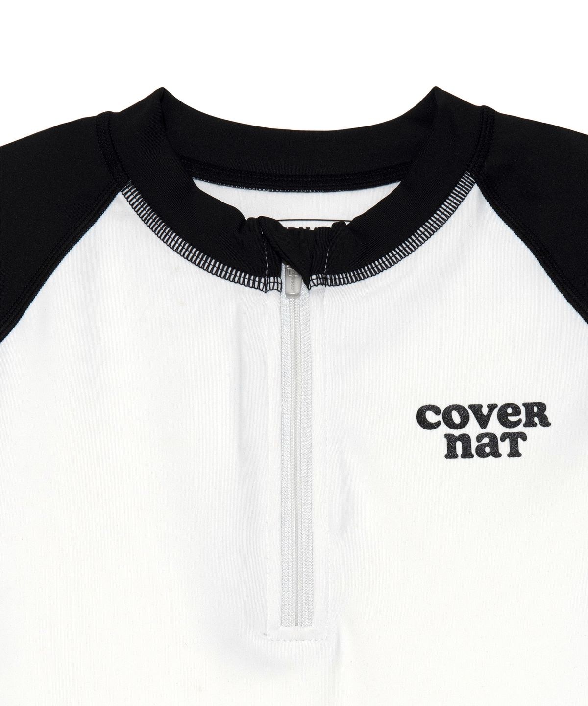 커버낫 키즈(COVERNAT KIDS) 클로버 래쉬가드 반집업 셋업 블랙 CK2502RG88BK