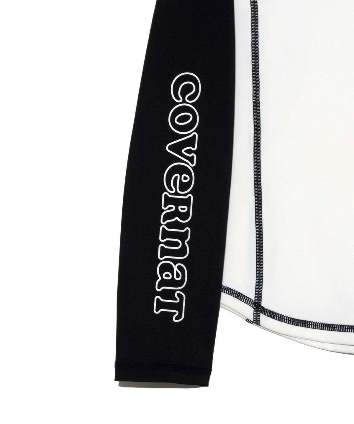 커버낫 키즈(COVERNAT KIDS) 클로버 래쉬가드 반집업 셋업 블랙 CK2502RG88BK