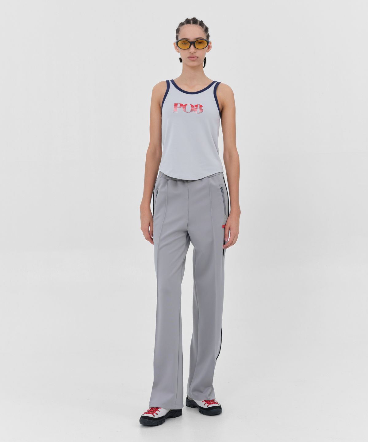 피오팔(PO8) RETRO FLEX TRACK PANTS - GREY