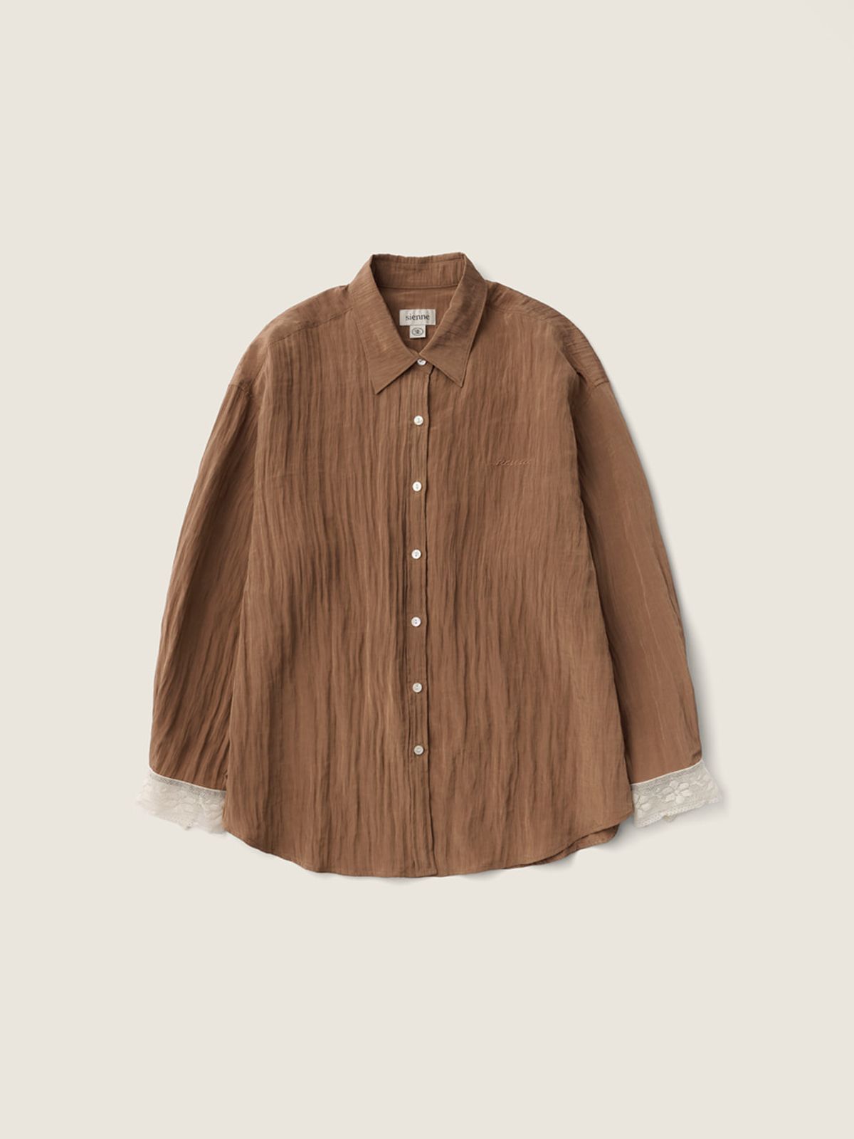 시엔느(SIENNE) Sonya Lace Shirts (Brown)