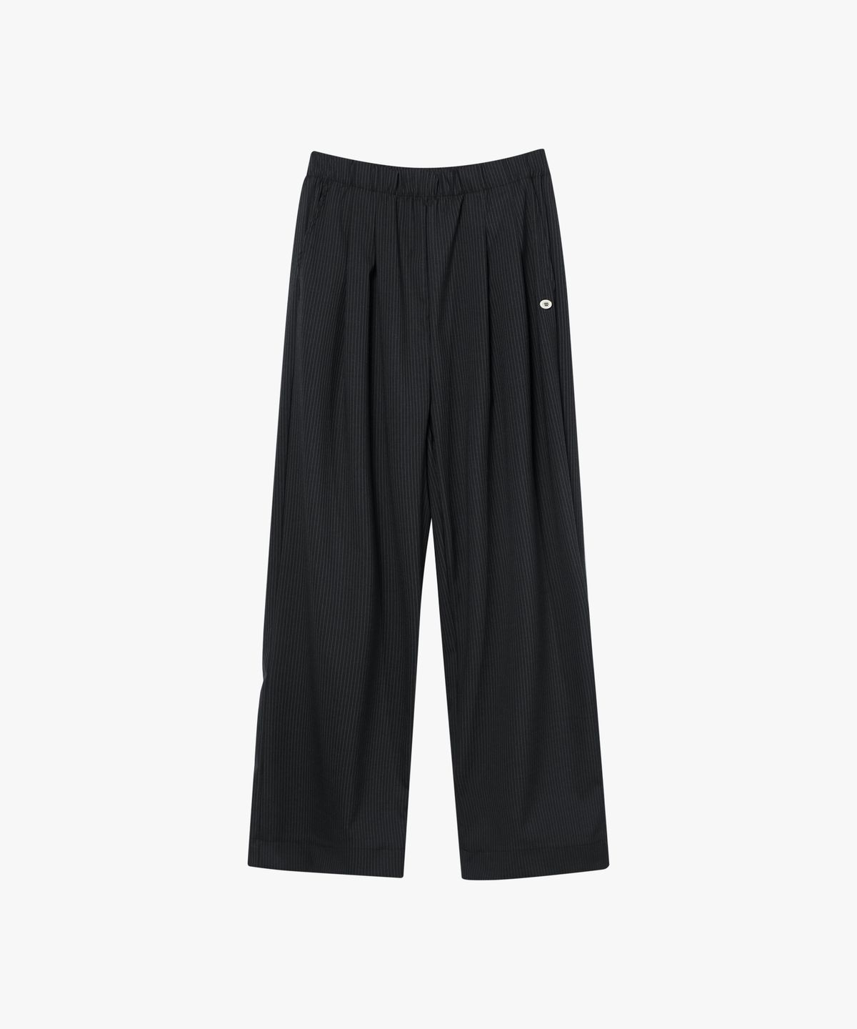 로시로우(LOSSYROW) Two-tuck Striped Slacks Dark gray
