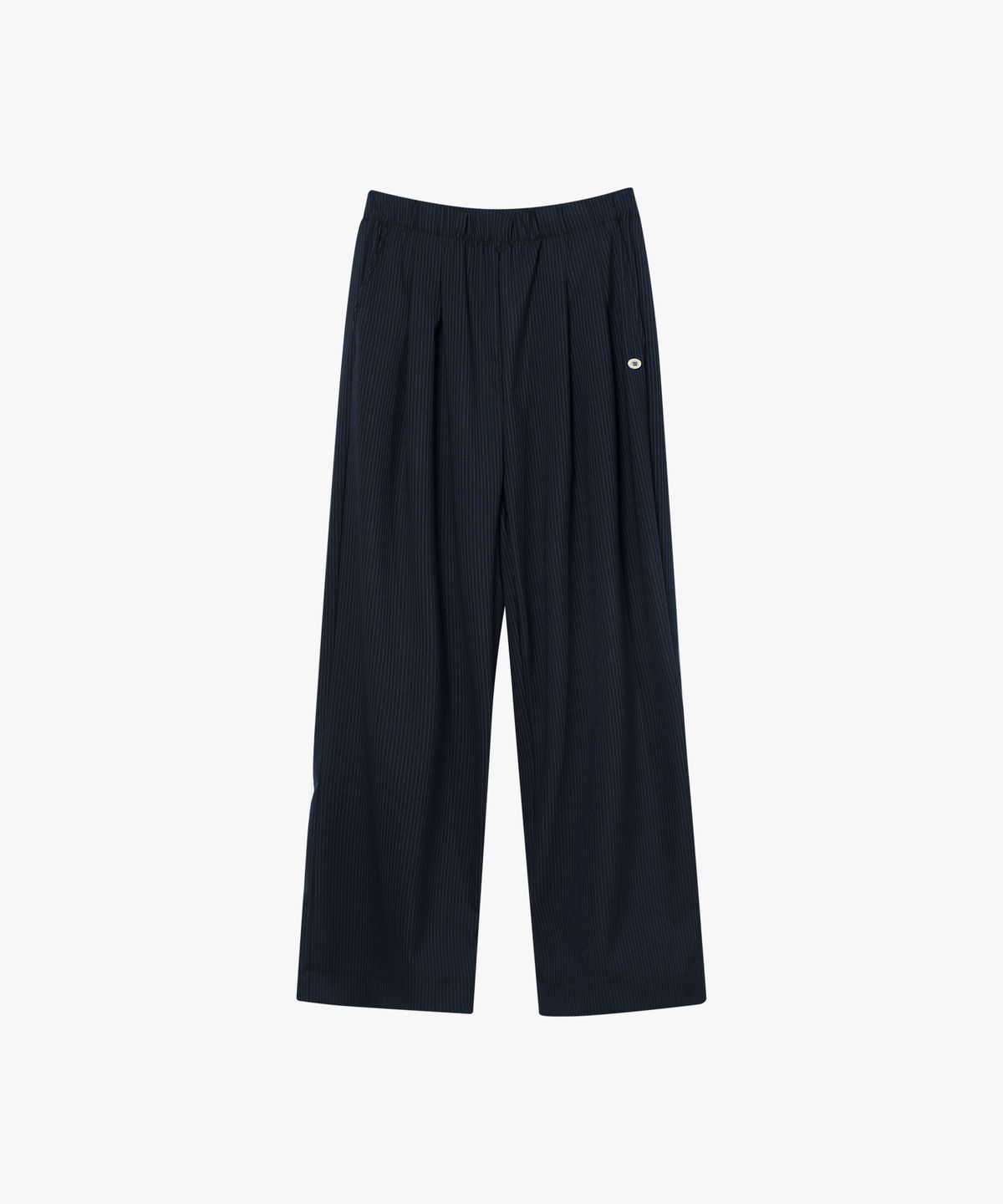 로시로우(LOSSYROW) Two-tuck Striped Slacks Navy