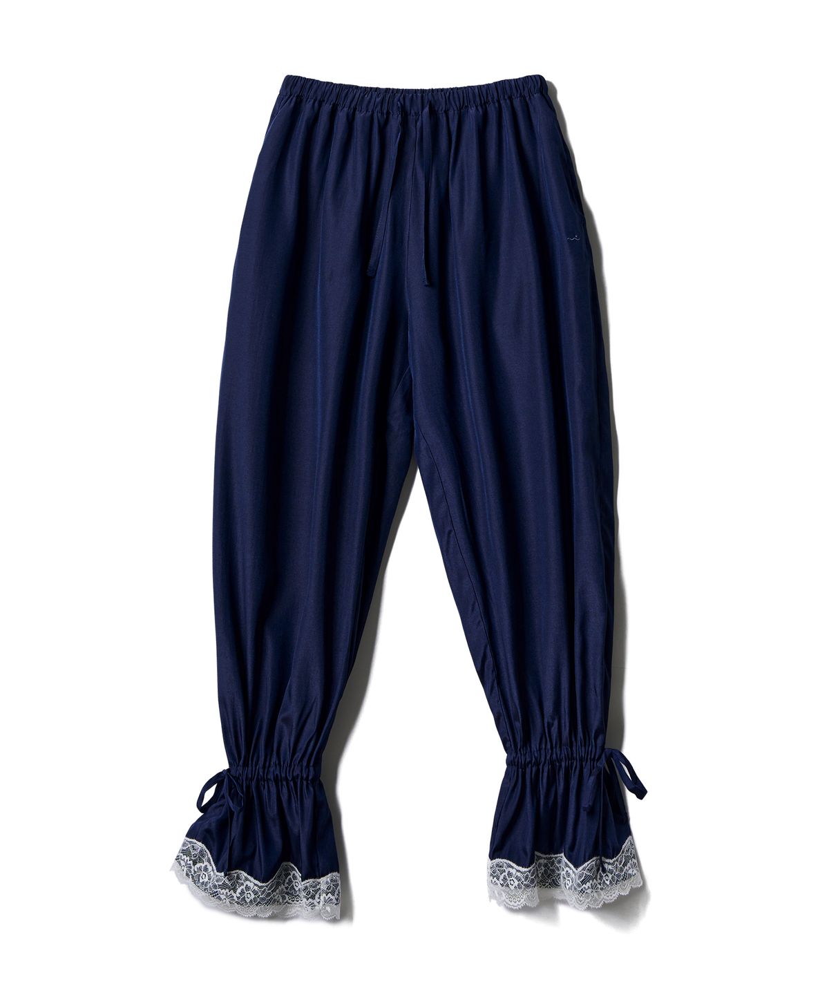 포에브(POEV) Lace Drawstring Two-way Pants - Navy