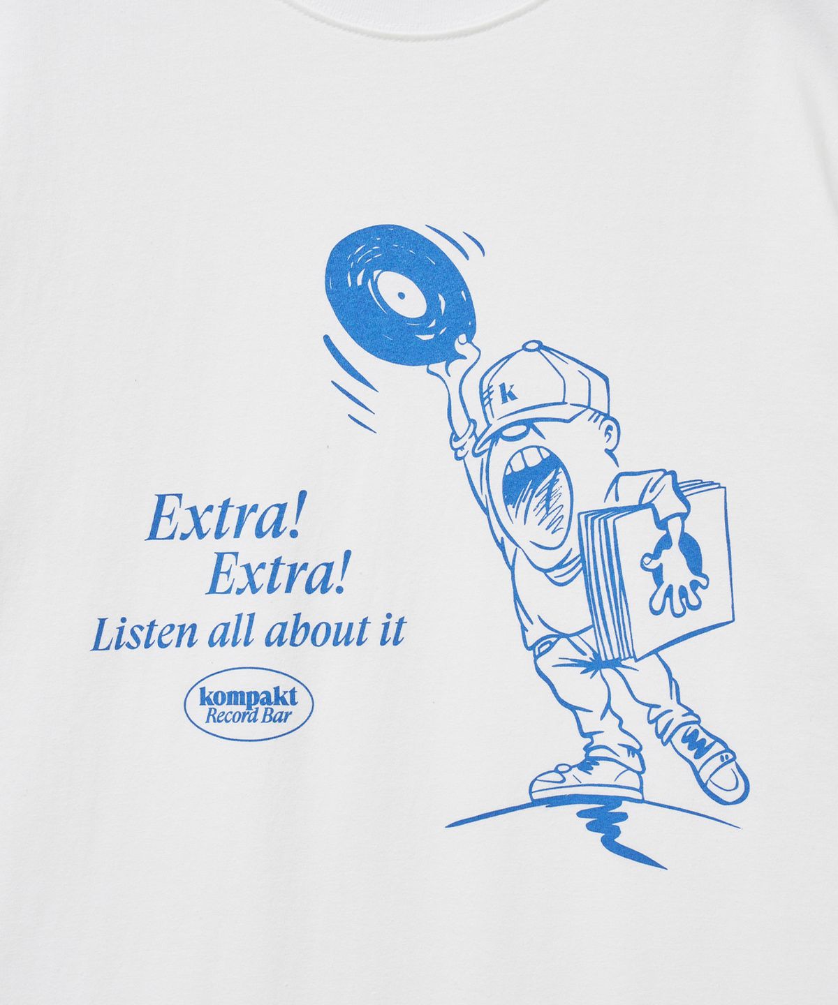 콤팩트 레코드 바(KOMPAKT RECORD BAR) KRB Extra Extra T-shirt - White