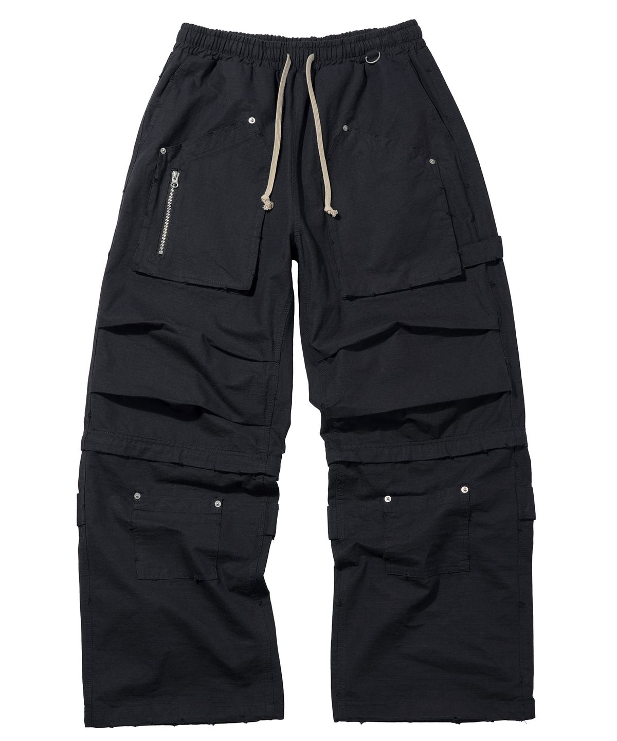 플레이버리즘(FLAVORISM) VTG Detachable Ripstop Cargo pants (Washed Black)