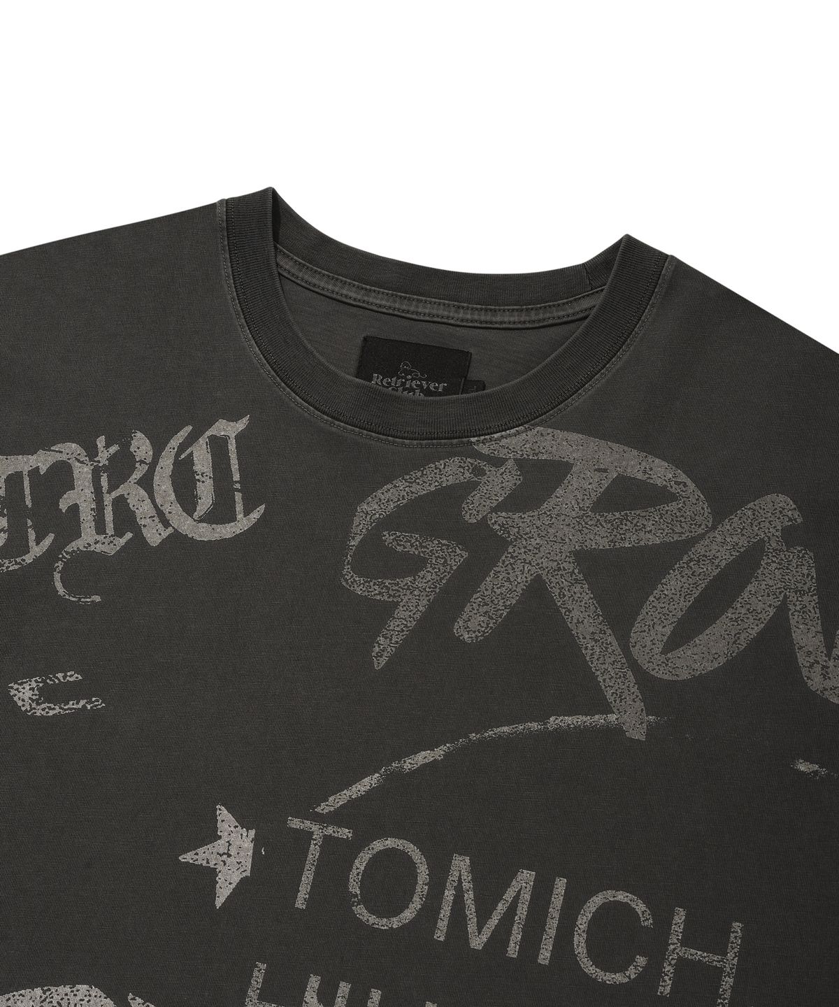 리트리버클럽(RETRIEVER CLUB) MULTI LOGO TEE [PIGMENT BLACK]