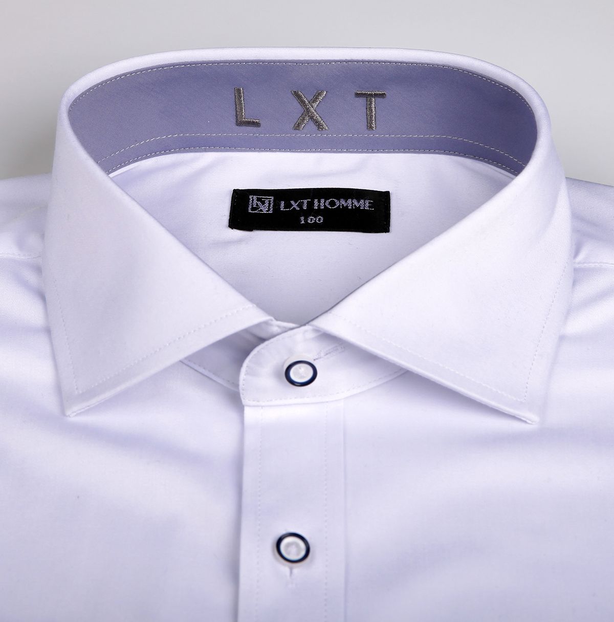엘엑스티(LXT) [넥타이+셔츠 SET] 와이드 카라 뱀부 기능성 드레스 셔츠