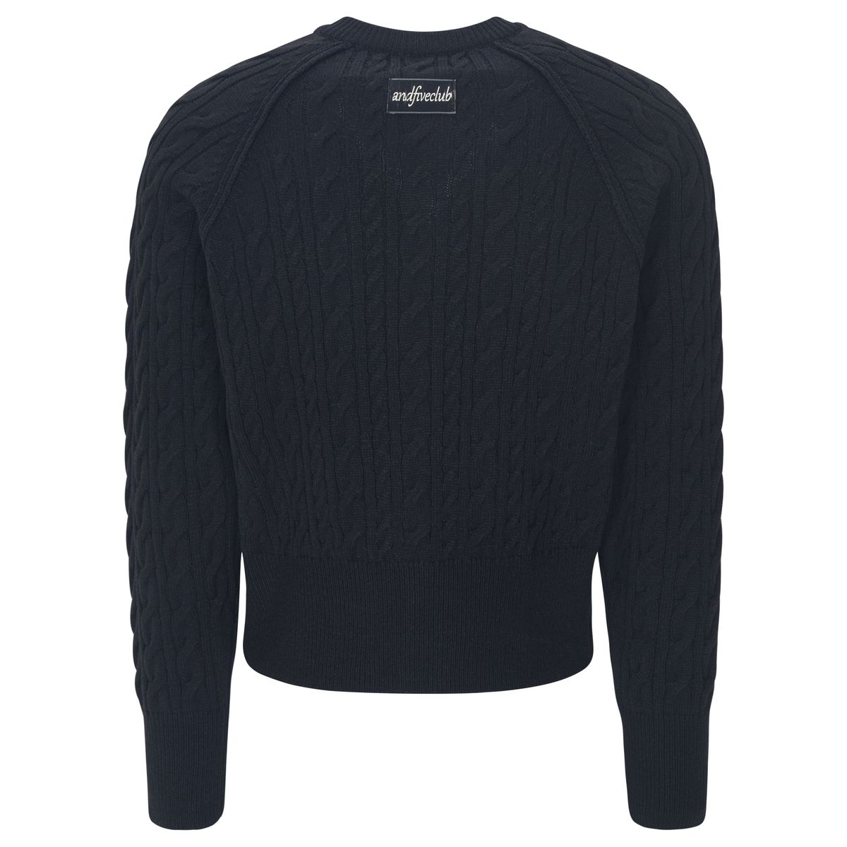 엔드파이브클럽(ANDFIVECLUB) twisted raglan cardigan [black]