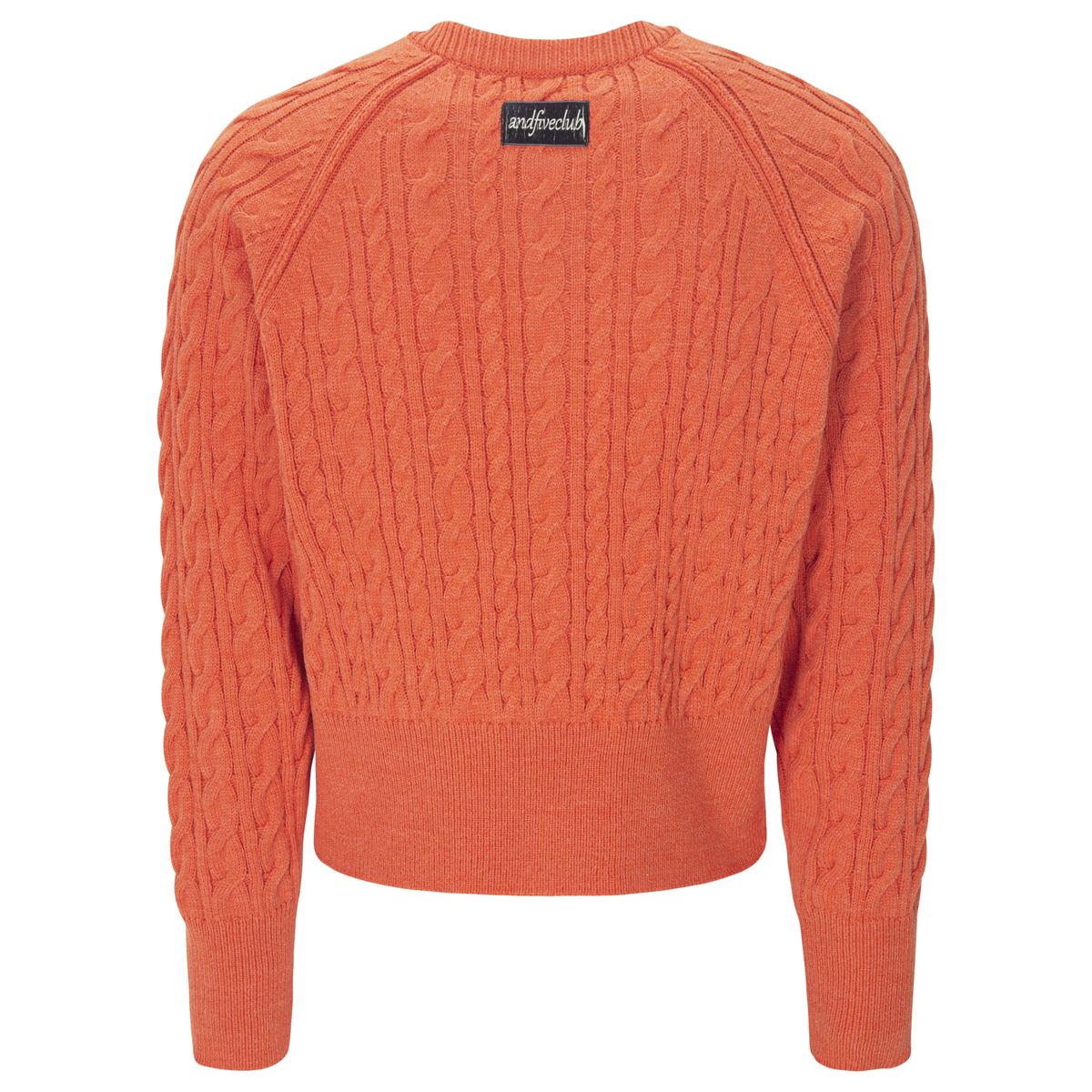엔드파이브클럽(ANDFIVECLUB) twisted raglan cardigan [orange]