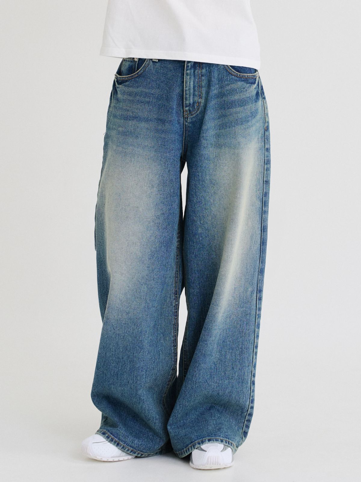 레피어(REPPIER) Wide Denim Pants (Vintage Blue)
