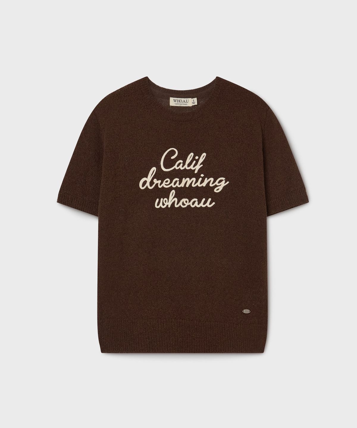 후아유(WHO.A.U) Lettering Boucle Sweater / WHKAG2422F
