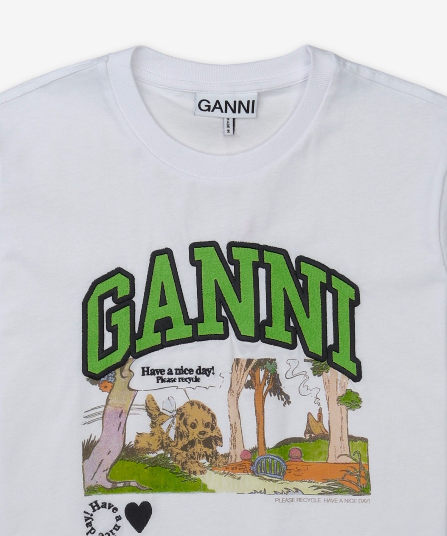 Tシャツ・カットソー *Ganni* Basic Jersey Poppy C Relaxed Fit Short Sleeve T-Shir MUSINSA公式 | GANNI Basic Jersey Poppy C Relaxed Fit Short