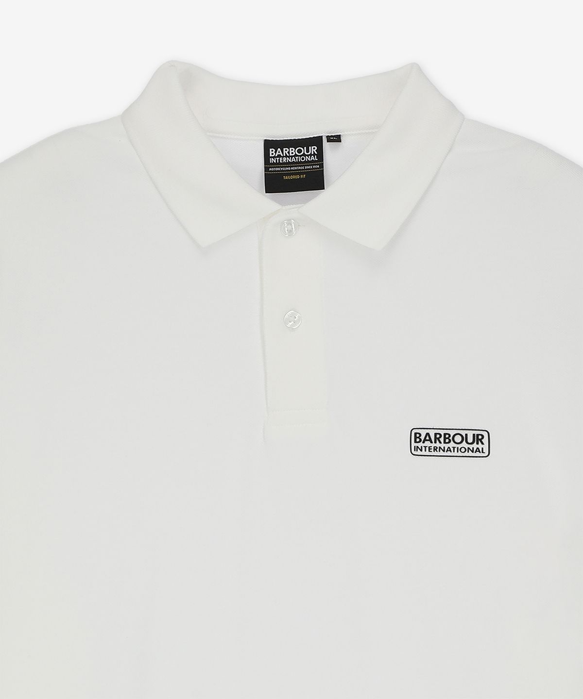 바버(BARBOUR) 인터내셔널 에센셜 로고 반소매 폴로 셔츠 - 화이트 / MML1318WH13