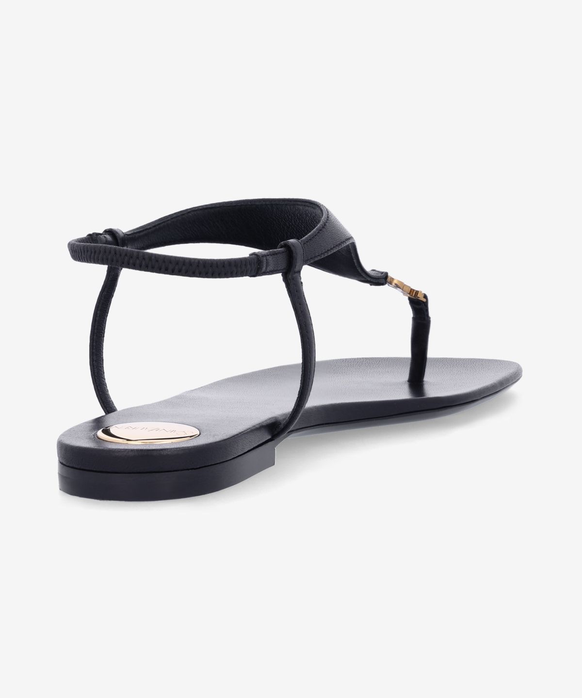 생로랑(SAINT LAURENT) 카상드르 플랫 샌들 - 블랙 / 818293AADF11000