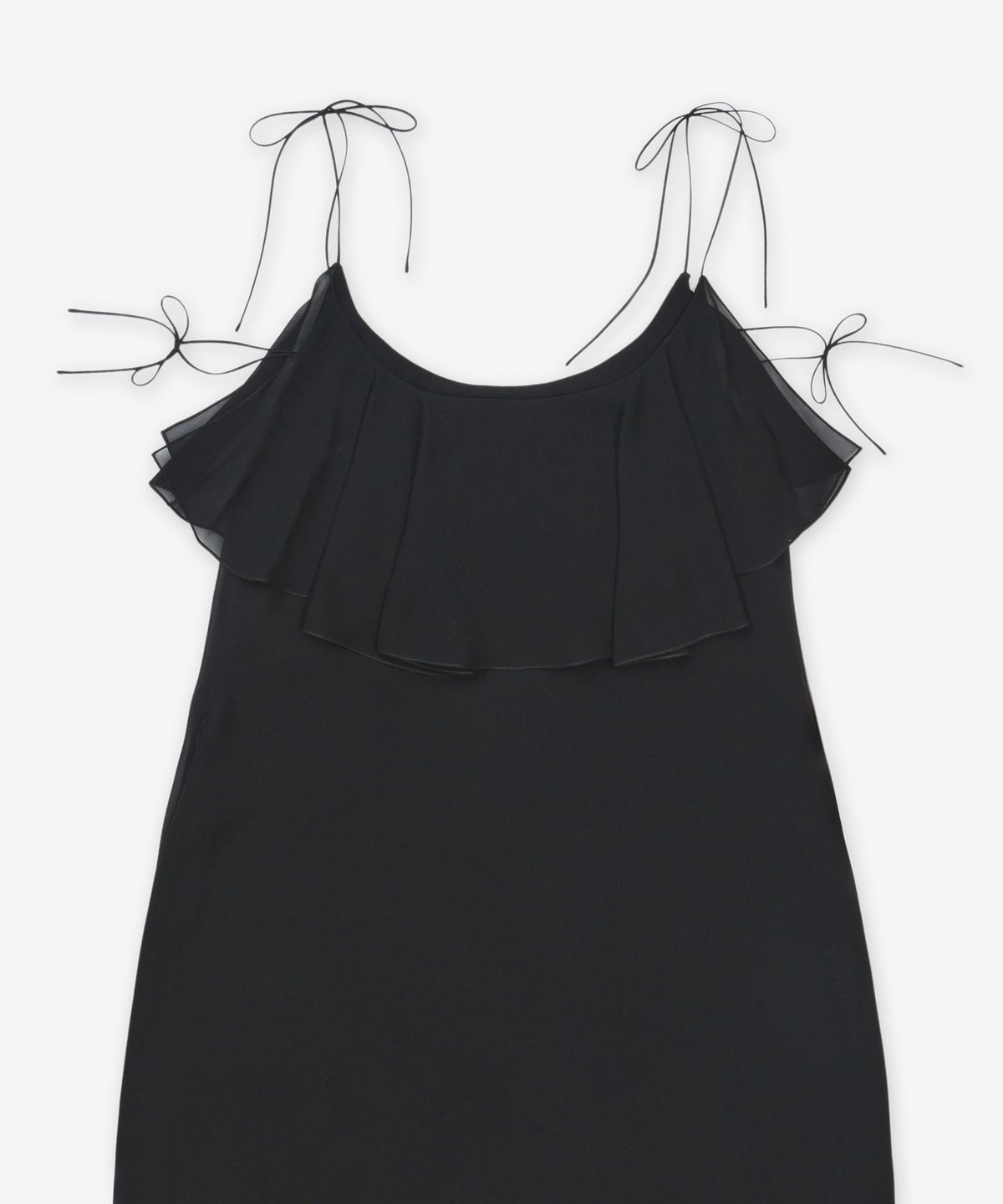 생로랑(SAINT LAURENT) 슬리브리스 원피스 - 블랙 / 820529Y3H361000
