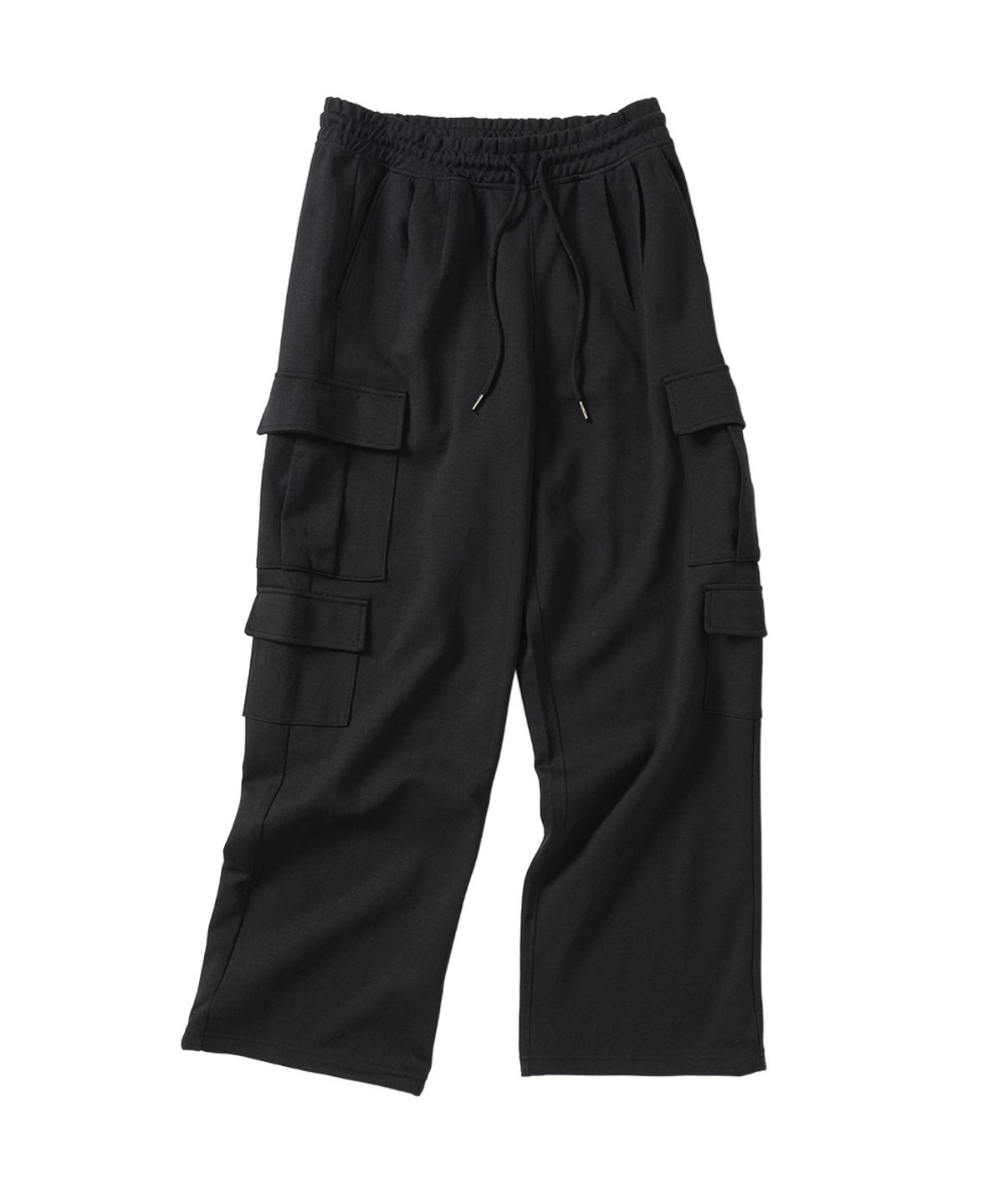 엑스오엑스(XOX) 와이드 카고 더블 포켓 롱 팬츠 [BLACK]