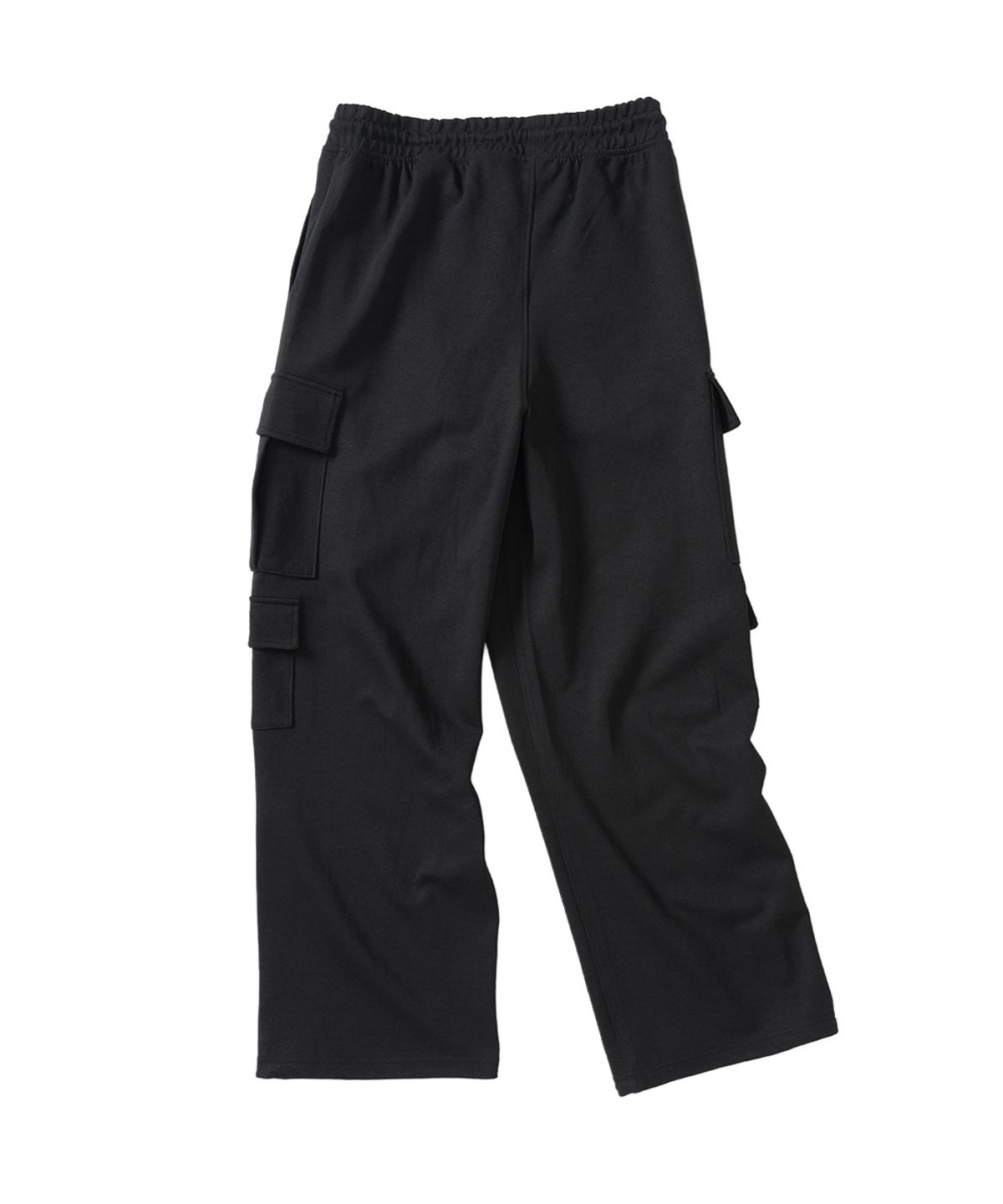 엑스오엑스(XOX) 와이드 카고 더블 포켓 롱 팬츠 [BLACK]