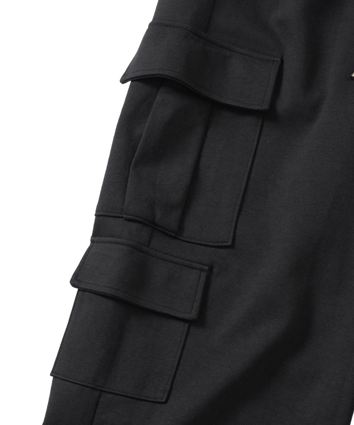 엑스오엑스(XOX) 와이드 카고 더블 포켓 롱 팬츠 [BLACK]