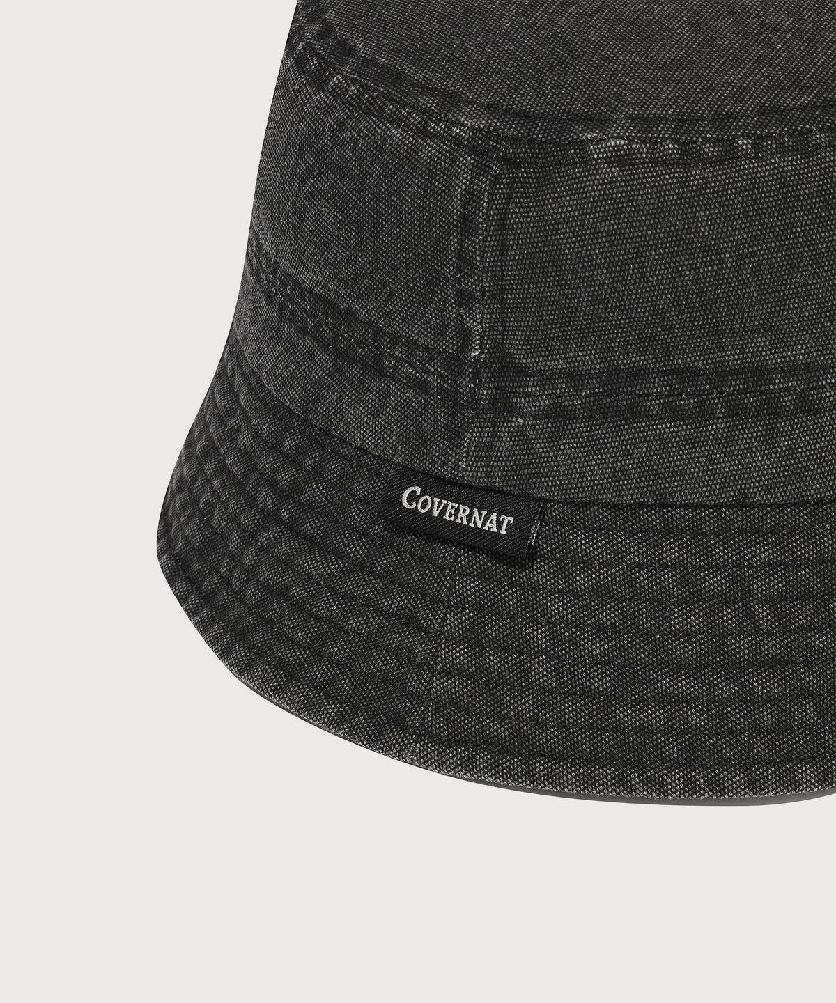 커버낫(COVERNAT) 베이직 워시드 코튼 버킷햇 Charcoal