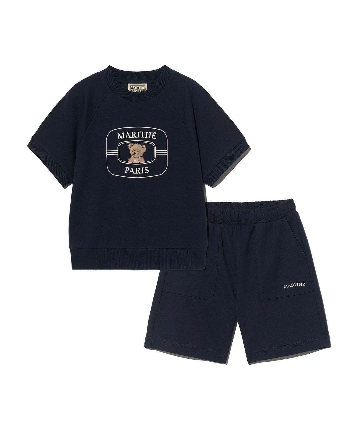 마리떼 키즈(MARITHÉ KIDS) KIDS HALF SWEAT SET-UP navy
