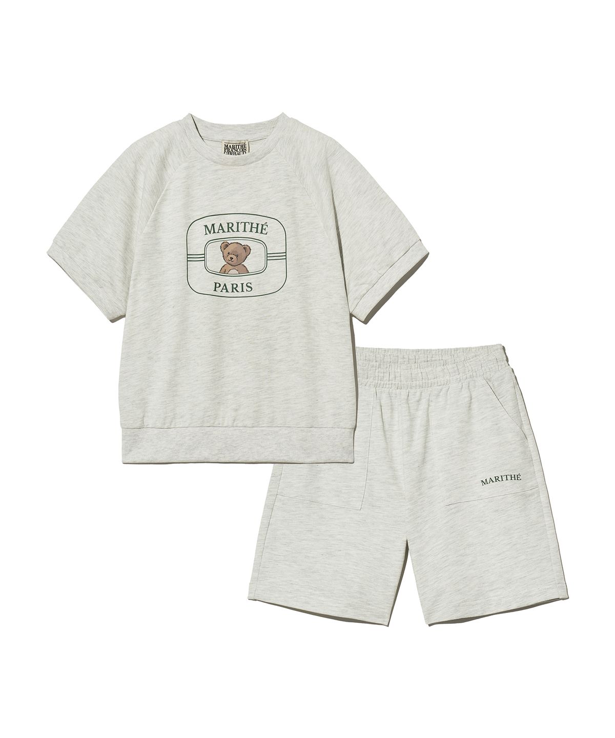 마리떼 키즈(MARITHÉ KIDS) KIDS HALF SWEAT SET-UP oatmeal