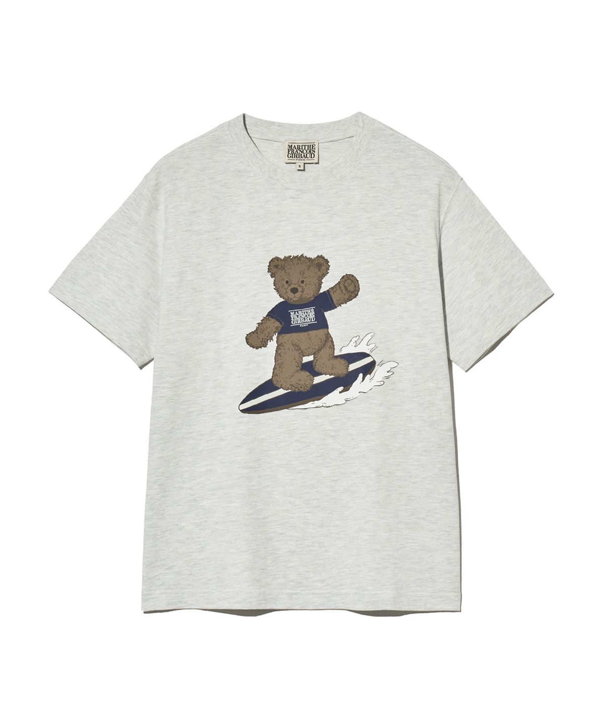 마리떼 프랑소와 저버(MARITHÉ + FRANҪOIS GIRBAUD) SURFING DOODLE BEAR TEE light heather gray