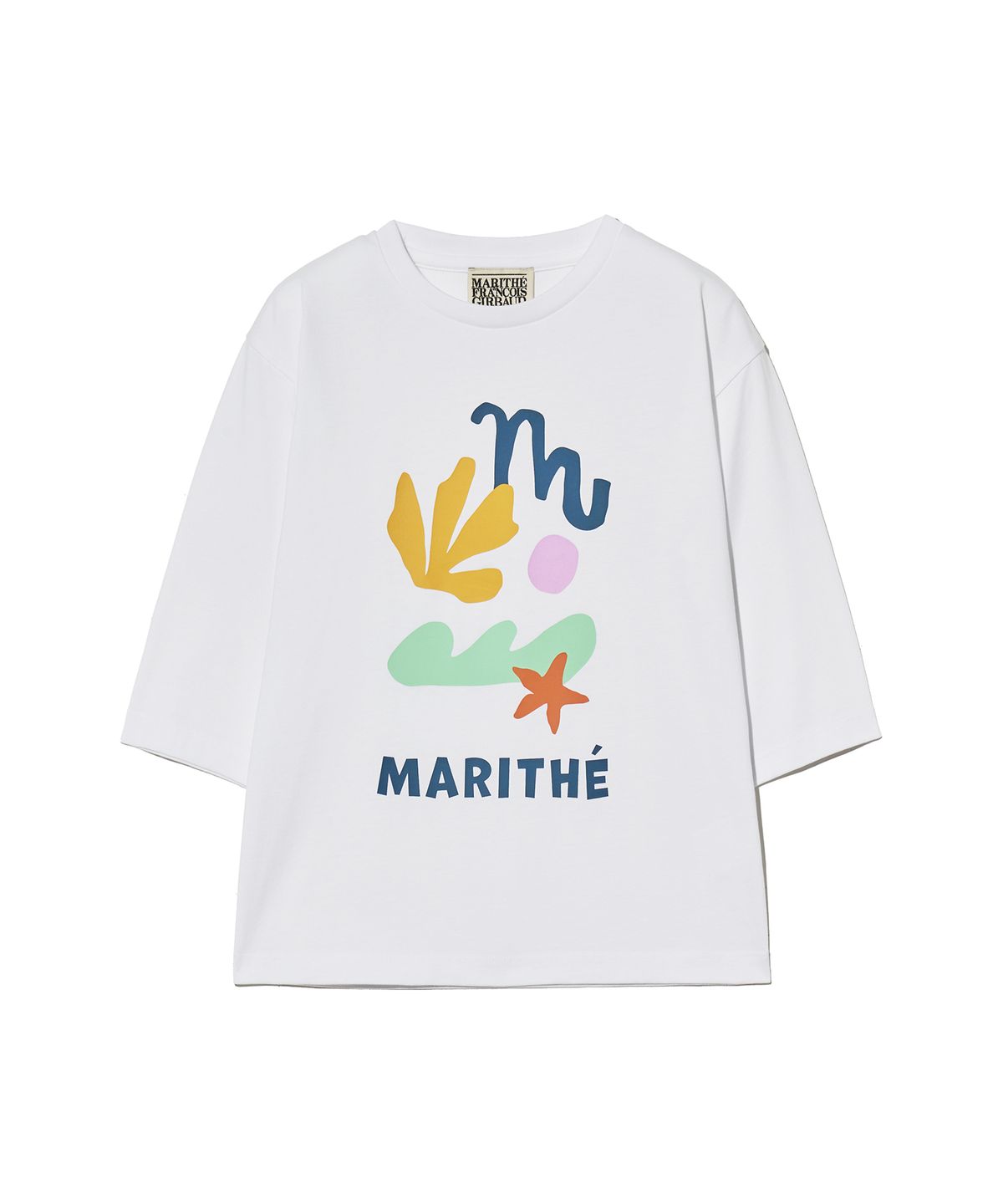 마리떼 키즈(MARITHÉ KIDS) KIDS 3/4 SLEEVE OVERSIZED TEE white