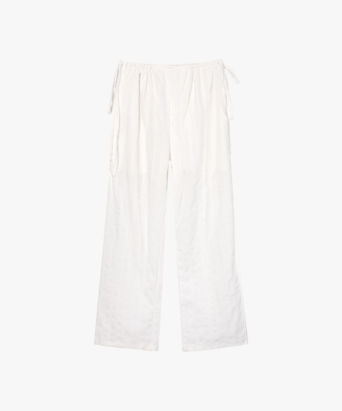 로시로우(LOSSYROW) Rope-Wide Cotton Pants White