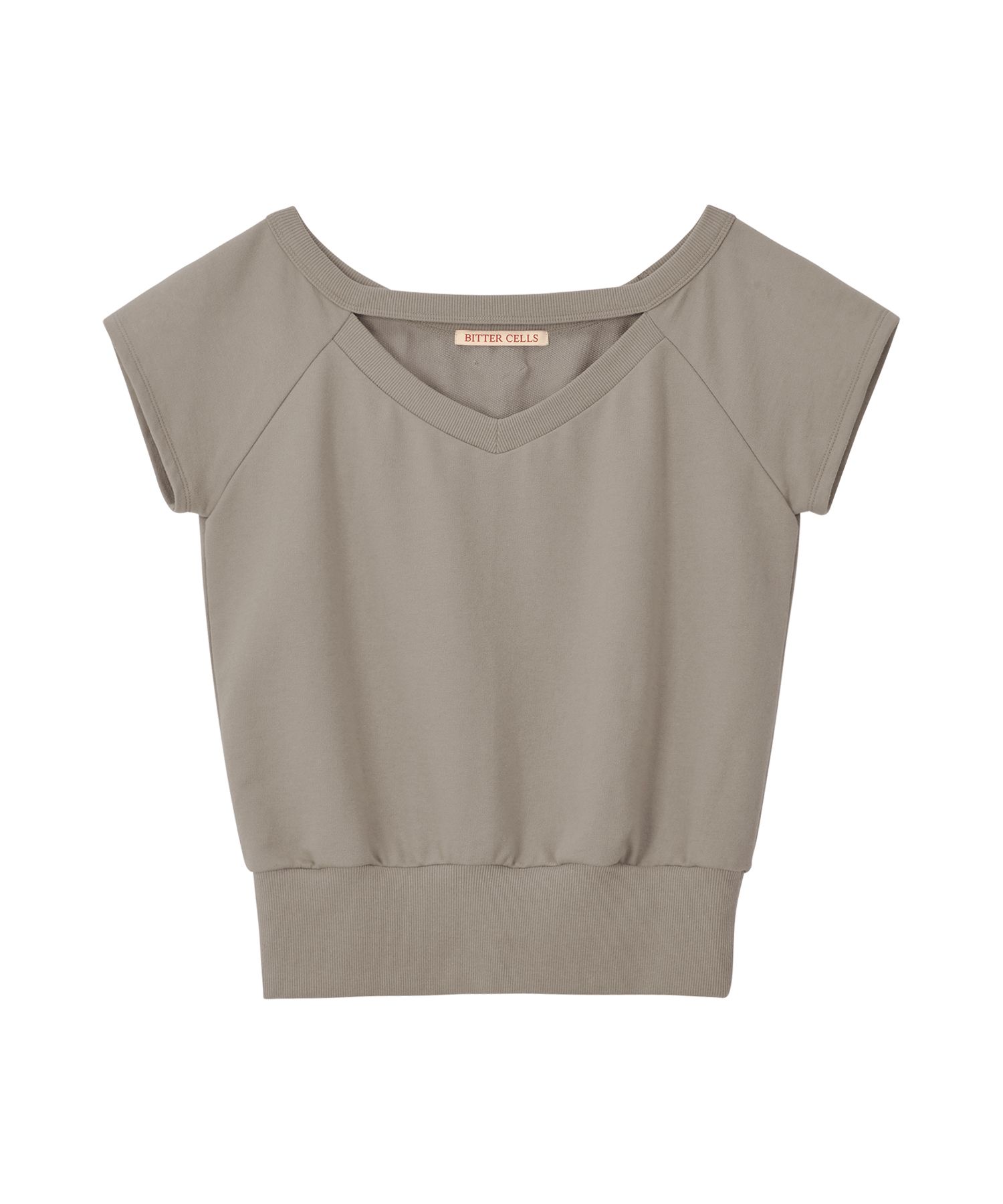 MUSINSA公式 | BITTERCELLS Dazzle Cap Sleeve Tee-Mocha