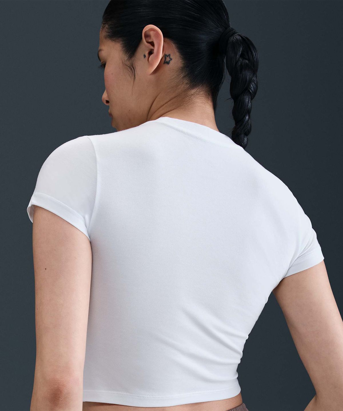 나이키(NIKE) 스포츠웨어 칠 니트 크롭 티셔츠 W - 화이트 / HF9539-100