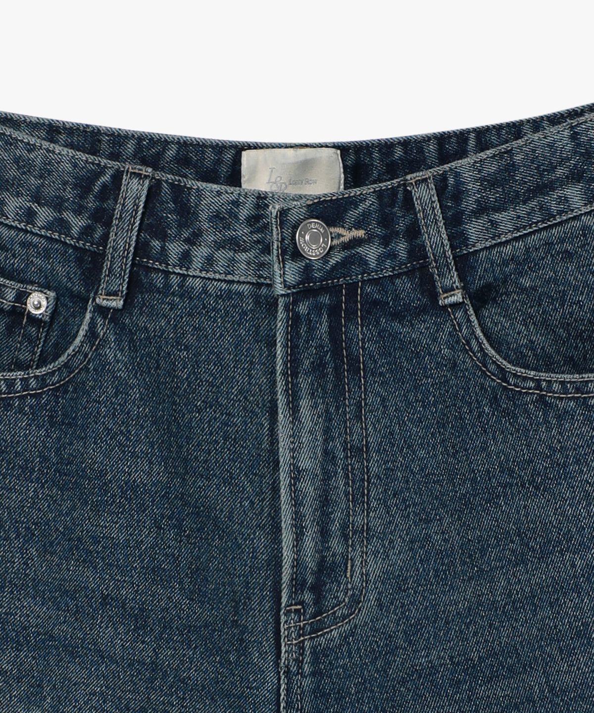 로시로우(LOSSYROW) Bermuda Wide Denim Shorts Dark blue