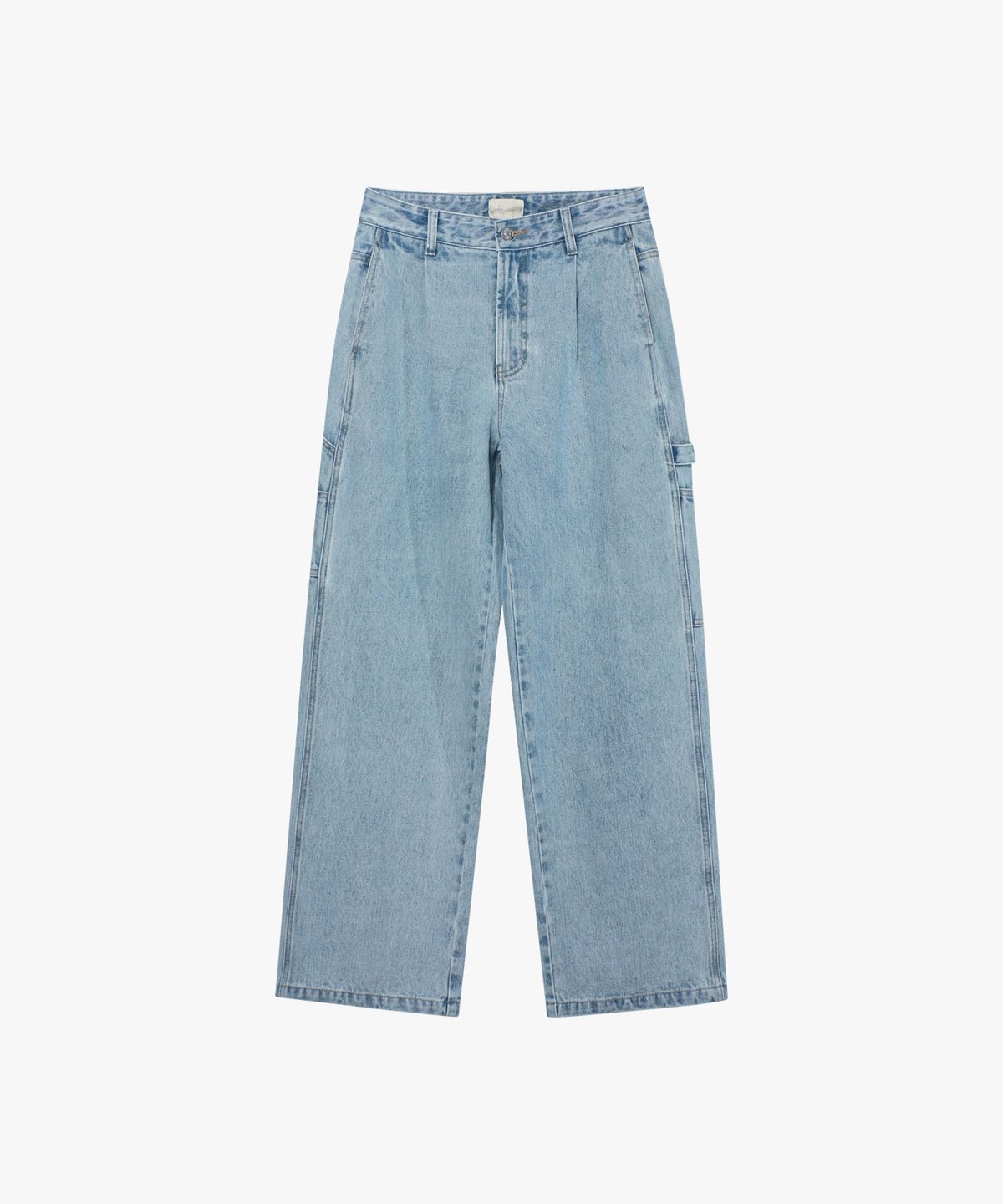 로시로우(LOSSYROW) Carpenter Wide Denim Pants Light blue
