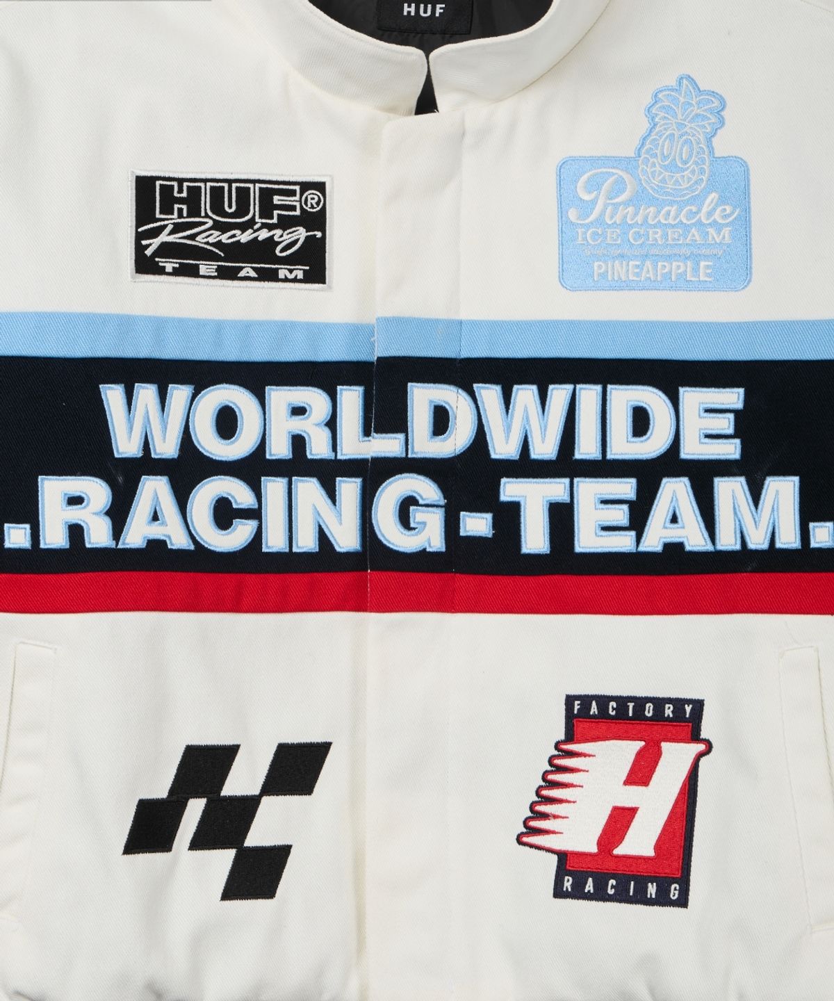 허프(HUF) HUF X REDDY RACING JACKET [WHITE]