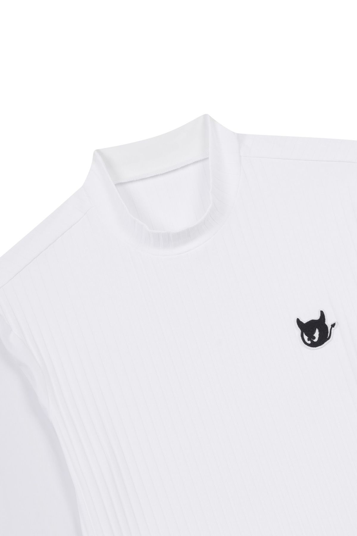 왁(WAAC) Women Cool Ribbed Hybrid Mockneck Top_WWTBM25205WHX