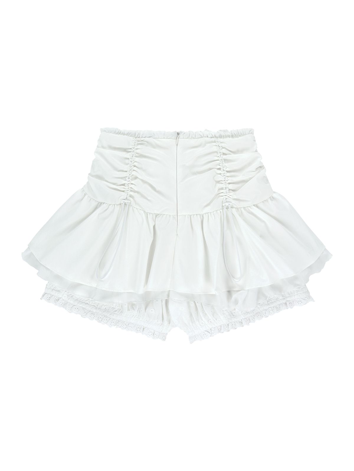 뚜오미오(TUOMIO) LAYERED BLOOMER SHORTS [WHITE]