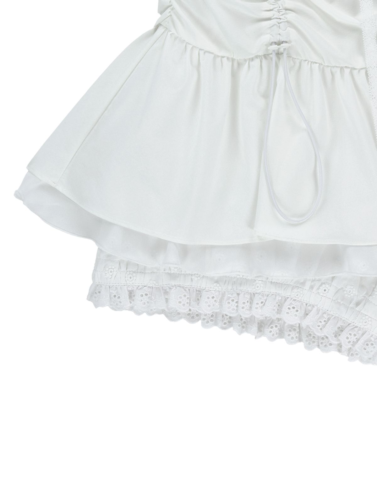 뚜오미오(TUOMIO) LAYERED BLOOMER SHORTS [WHITE]