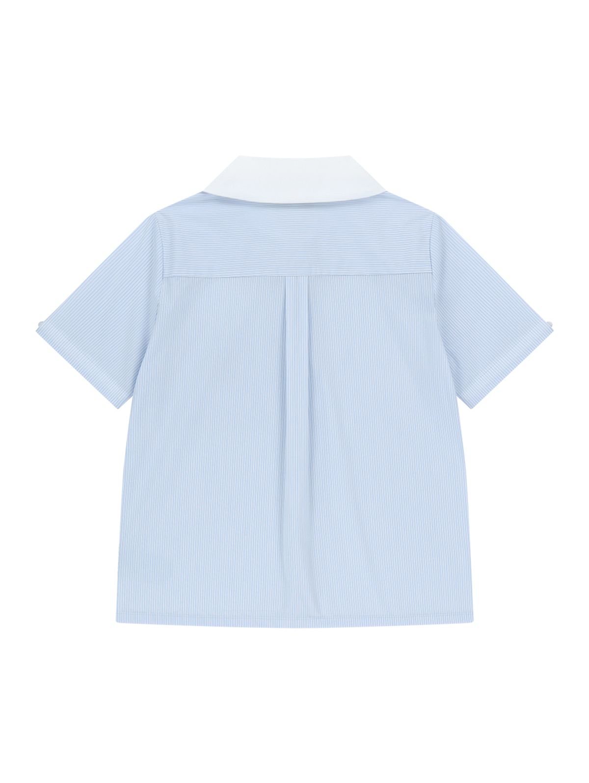 뚜오미오(TUOMIO) ROUND COLLAR EMBLEM SHIRT [WHITE]