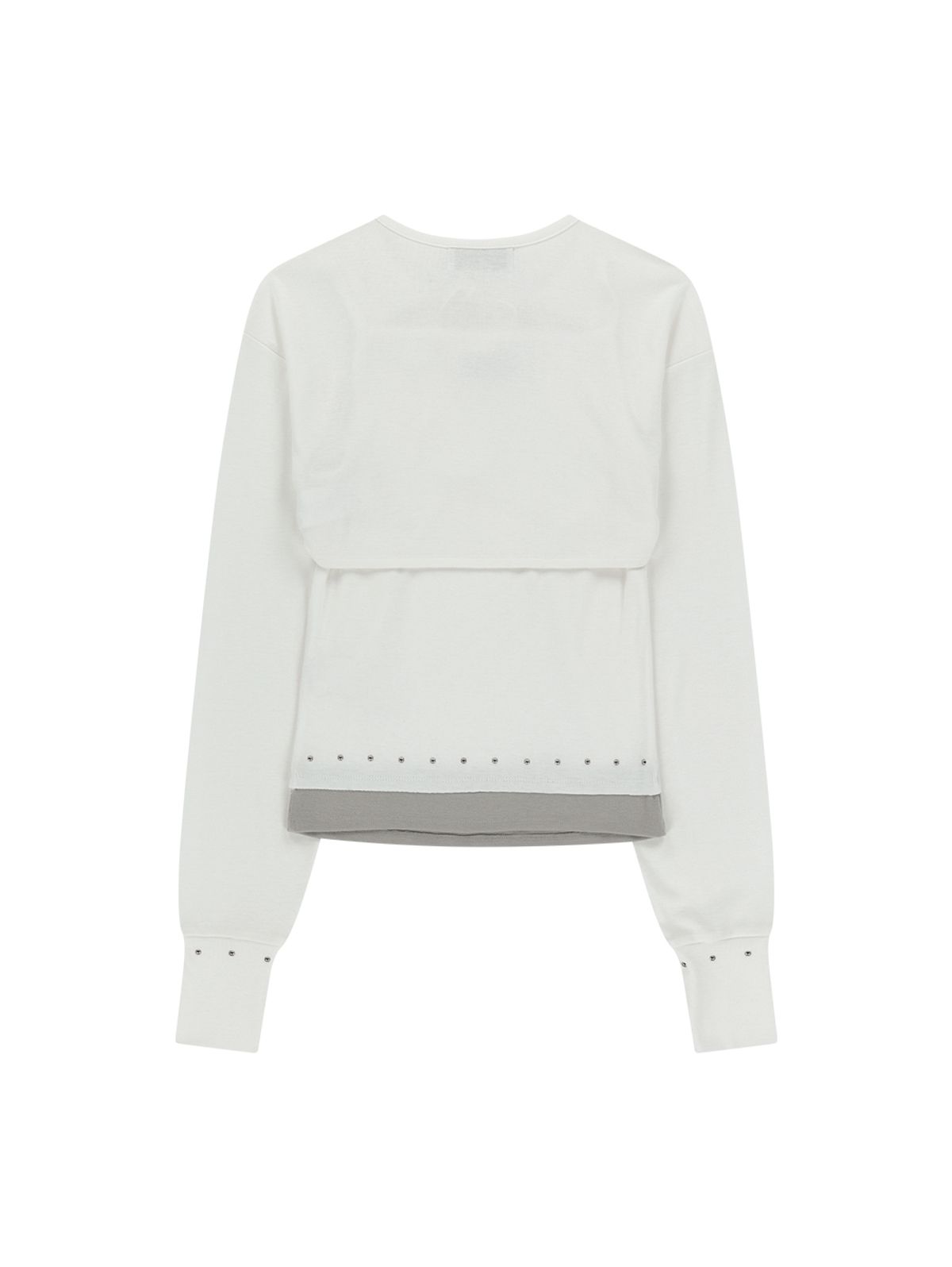 뚜오미오(TUOMIO) TWO TONE CARDI SET  [WHITE]