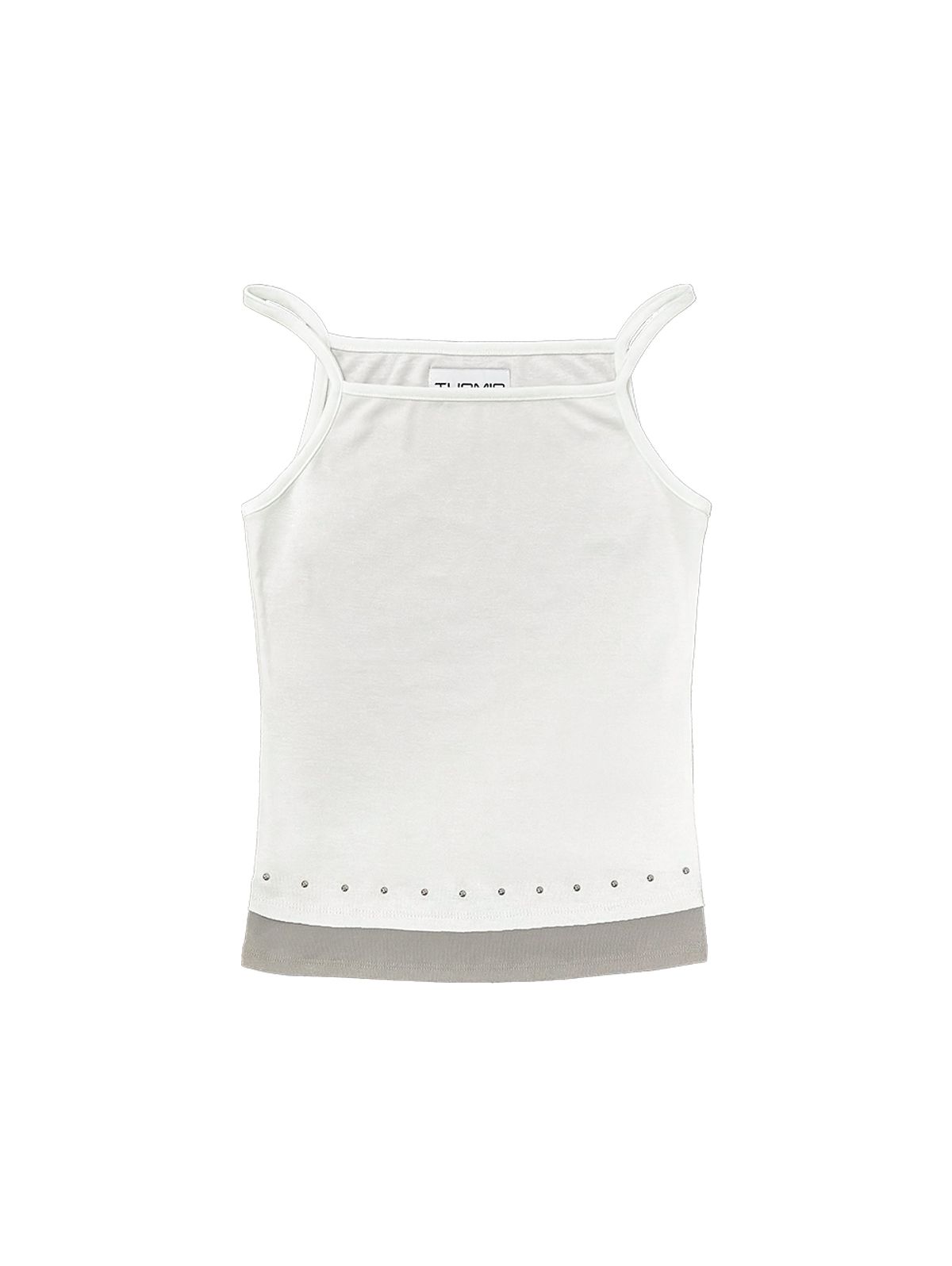 뚜오미오(TUOMIO) TWO TONE CARDI SET  [WHITE]