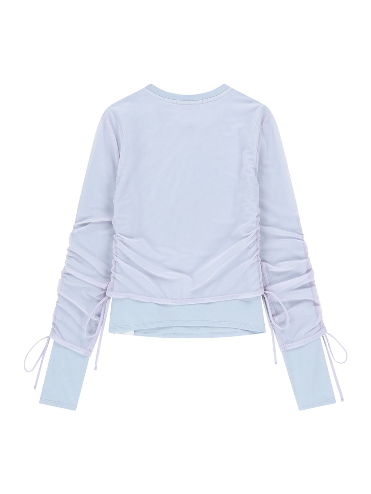 뚜오미오(TUOMIO) MESH LAYERED LONG SLEEVES [BABY BLUE]
