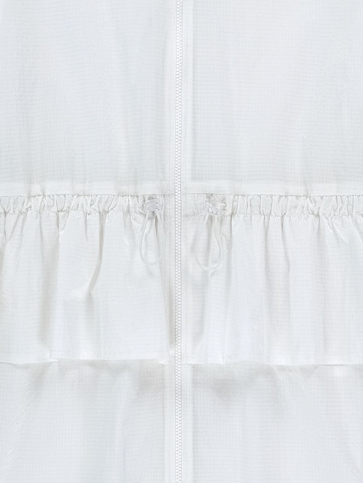 뚜오미오(TUOMIO) FRILL LAYERED HOOD JACKET [WHITE]